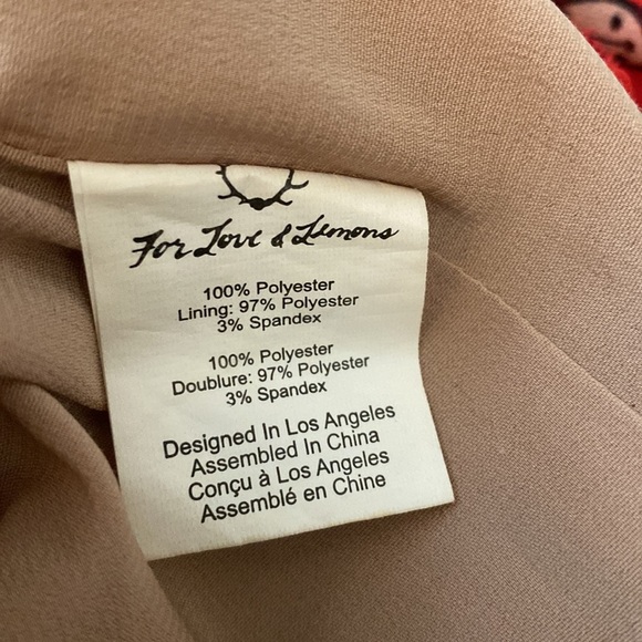 For Love & Lemons Pia Midi Skirt in Red (15) - Picture 6 of 6